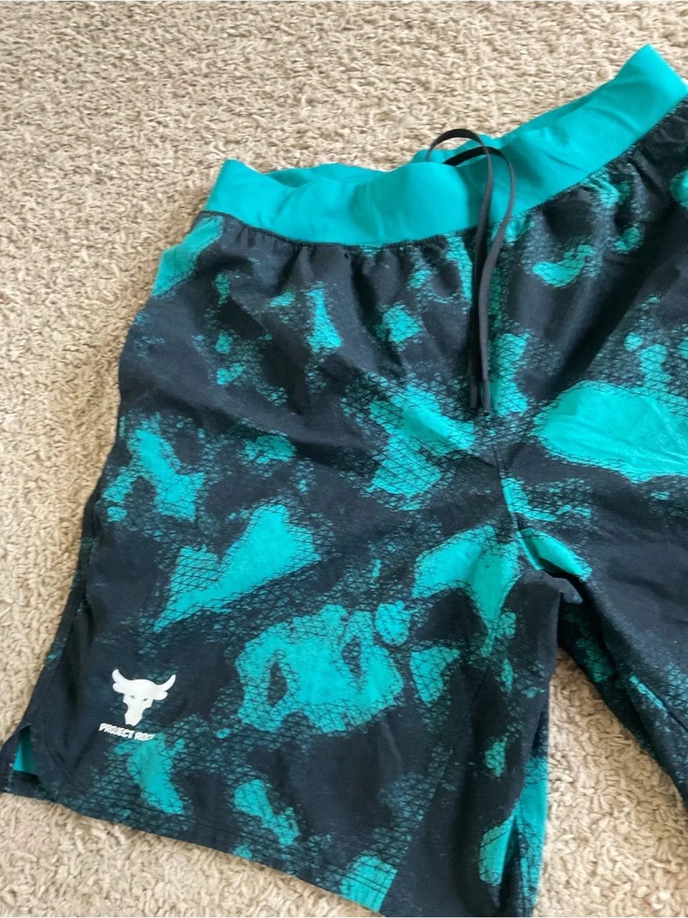 Under Armour Project Rock Woven Printed Shorts Mens L 8